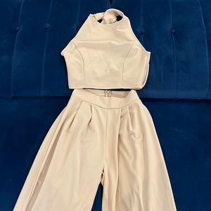 Cream colored two piece set